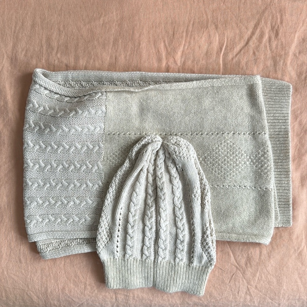 All Saints beanie and scarf set